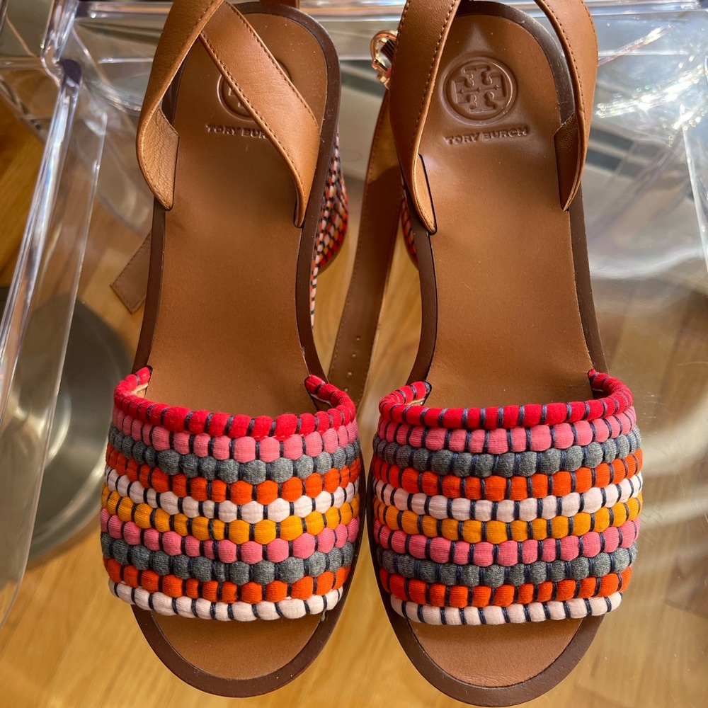 Tory Burch Colorful Woven Sandals